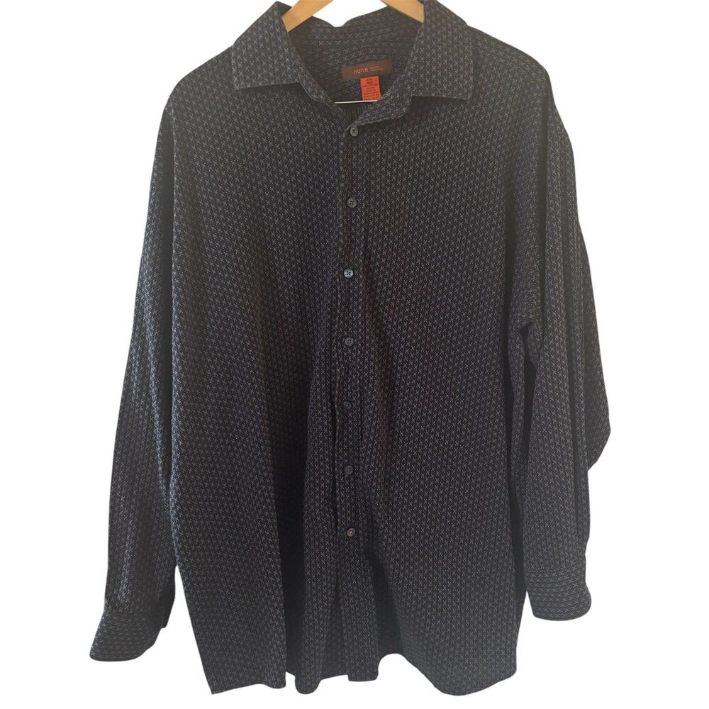 Nyne Mens Button Up Shirt Size 2XL Big Long Sleeve Work Office Preppy Going Out‎